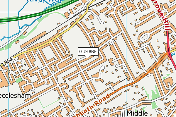 GU9 8RF map - OS VectorMap District (Ordnance Survey)