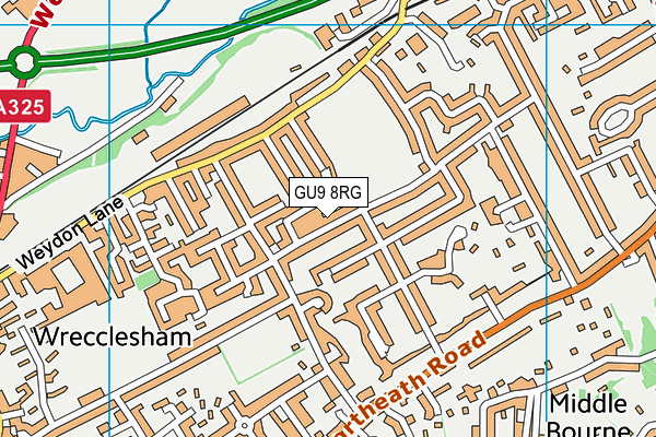 GU9 8RG map - OS VectorMap District (Ordnance Survey)