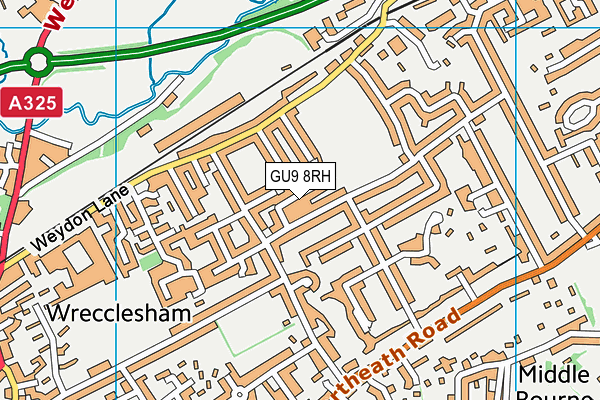 GU9 8RH map - OS VectorMap District (Ordnance Survey)
