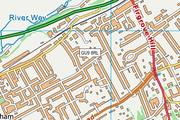 GU9 8RL map - OS VectorMap District (Ordnance Survey)