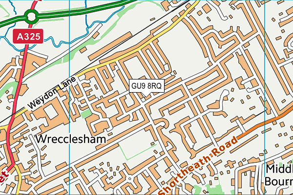 GU9 8RQ map - OS VectorMap District (Ordnance Survey)