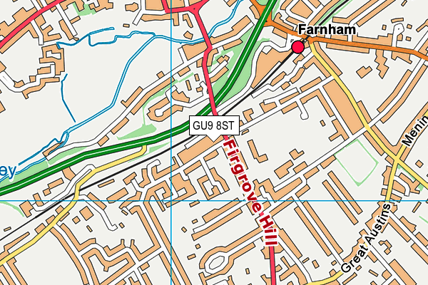 GU9 8ST map - OS VectorMap District (Ordnance Survey)