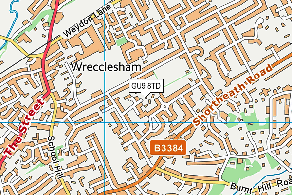 GU9 8TD map - OS VectorMap District (Ordnance Survey)