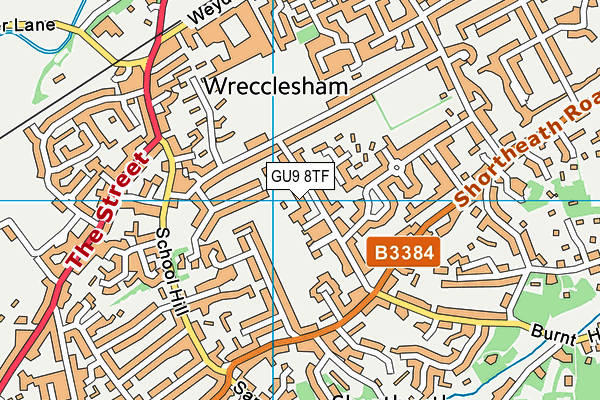 St Peter's CofE Primary School map (GU9 8TF) - OS VectorMap District (Ordnance Survey)