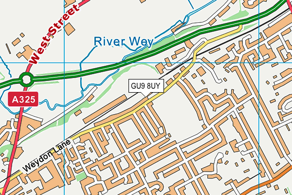 GU9 8UY map - OS VectorMap District (Ordnance Survey)