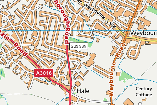 Farnham Heath End map (GU9 9BN) - OS VectorMap District (Ordnance Survey)