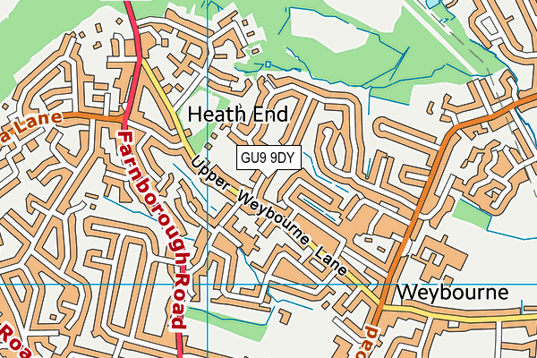 GU9 9DY map - OS VectorMap District (Ordnance Survey)