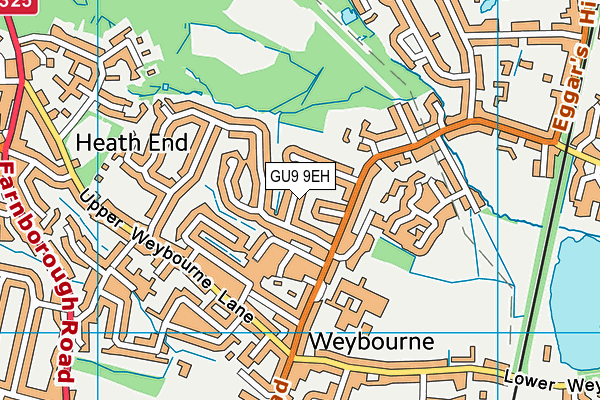 GU9 9EH map - OS VectorMap District (Ordnance Survey)