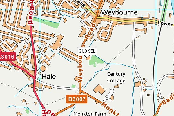 Nuffield Health (Farnham) map (GU9 9EL) - OS VectorMap District (Ordnance Survey)