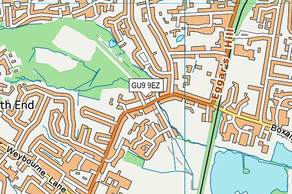 GU9 9EZ map - OS VectorMap District (Ordnance Survey)