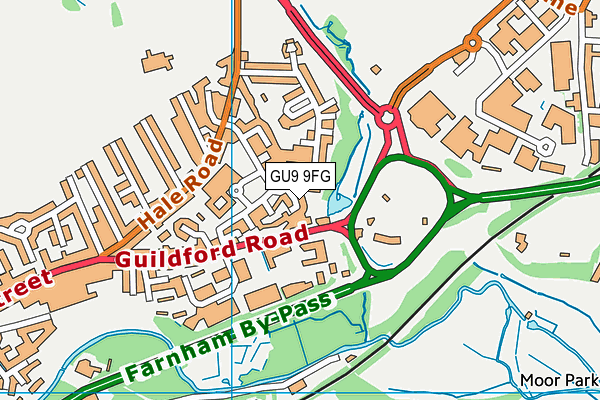 GU9 9FG map - OS VectorMap District (Ordnance Survey)