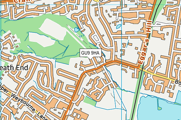 GU9 9HA map - OS VectorMap District (Ordnance Survey)