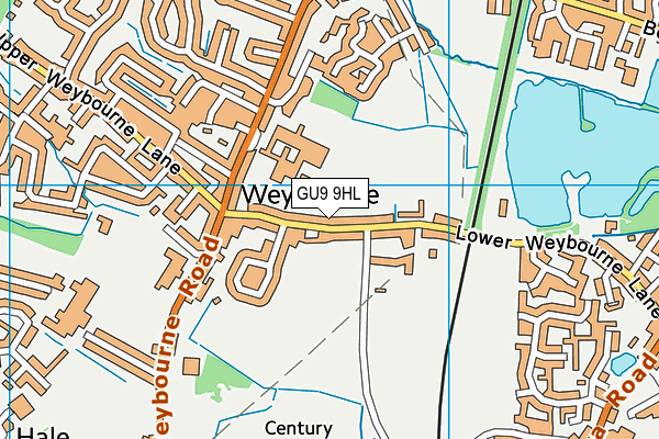GU9 9HL map - OS VectorMap District (Ordnance Survey)