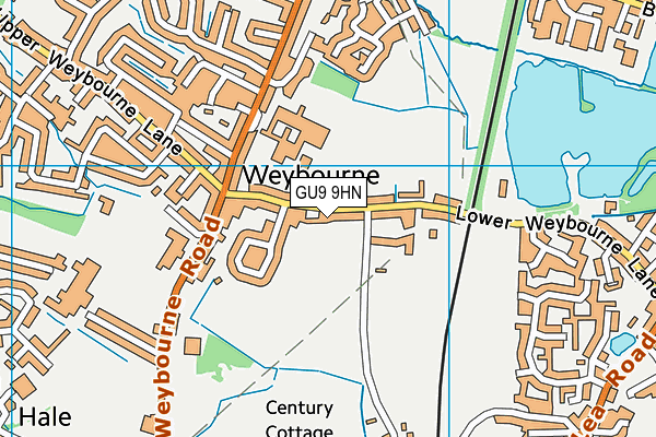 GU9 9HN map - OS VectorMap District (Ordnance Survey)