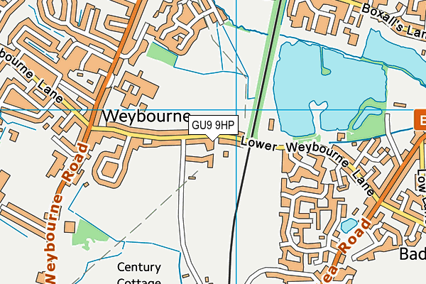 GU9 9HP map - OS VectorMap District (Ordnance Survey)