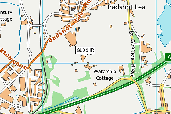 GU9 9HR map - OS VectorMap District (Ordnance Survey)