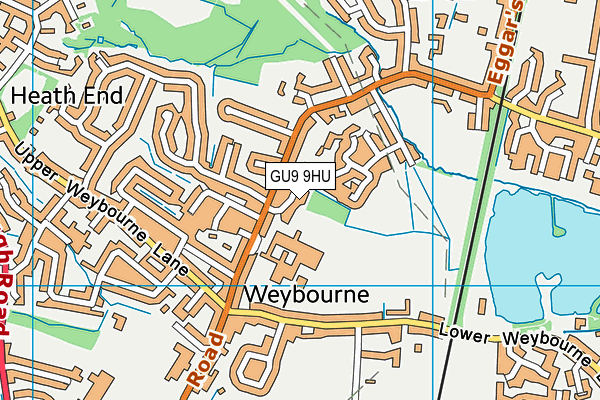 GU9 9HU map - OS VectorMap District (Ordnance Survey)