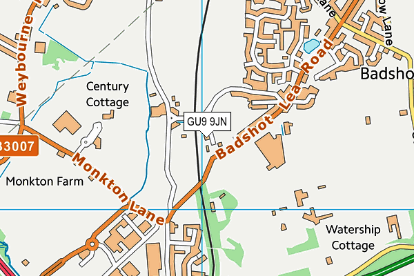 GU9 9JN map - OS VectorMap District (Ordnance Survey)