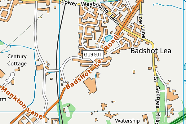 GU9 9JT map - OS VectorMap District (Ordnance Survey)