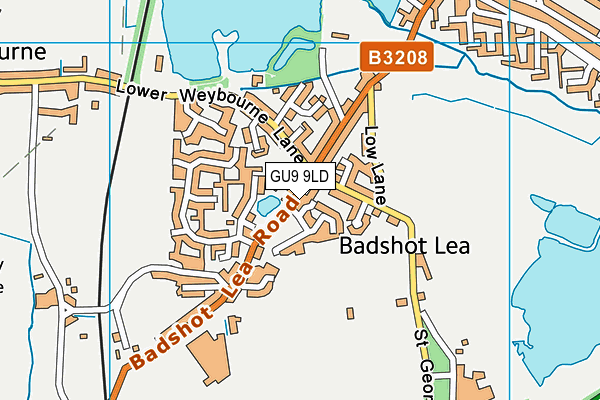 GU9 9LD map - OS VectorMap District (Ordnance Survey)