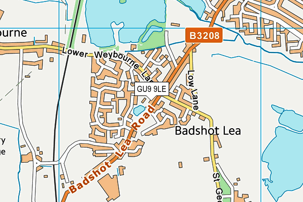 GU9 9LE map - OS VectorMap District (Ordnance Survey)