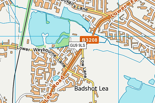 Map of BADSHOT LEA HAND CAR WASH LTD at district scale