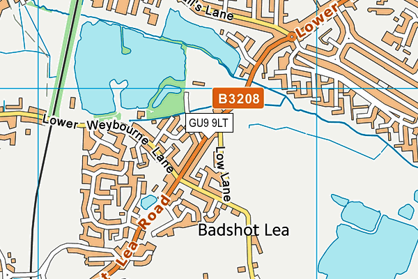 GU9 9LT map - OS VectorMap District (Ordnance Survey)