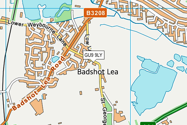 GU9 9LY map - OS VectorMap District (Ordnance Survey)