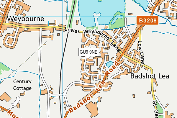GU9 9NE map - OS VectorMap District (Ordnance Survey)