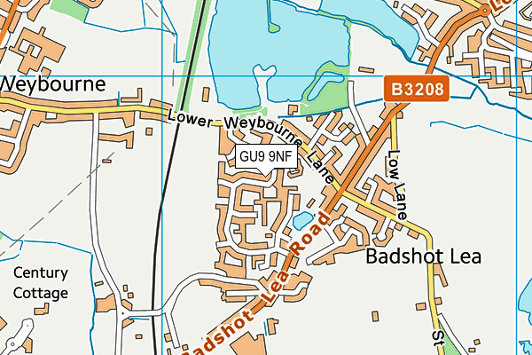 GU9 9NF map - OS VectorMap District (Ordnance Survey)