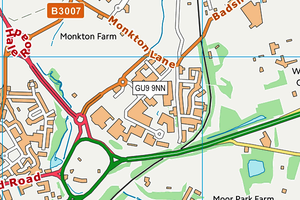 GU9 9NN map - OS VectorMap District (Ordnance Survey)