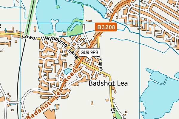 GU9 9PB map - OS VectorMap District (Ordnance Survey)