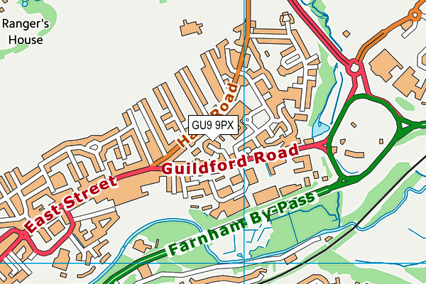 GU9 9PX map - OS VectorMap District (Ordnance Survey)