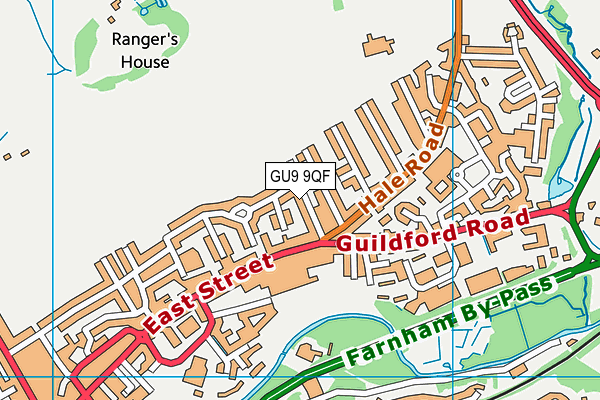 GU9 9QF map - OS VectorMap District (Ordnance Survey)