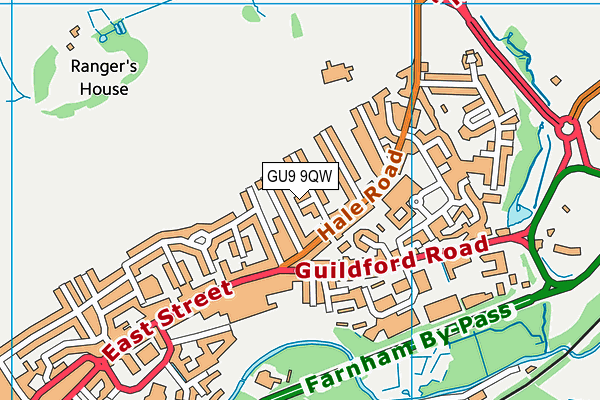 GU9 9QW map - OS VectorMap District (Ordnance Survey)