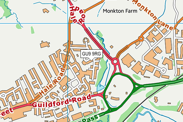 GU9 9RG map - OS VectorMap District (Ordnance Survey)