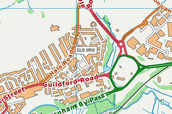 GU9 9RW map - OS VectorMap District (Ordnance Survey)