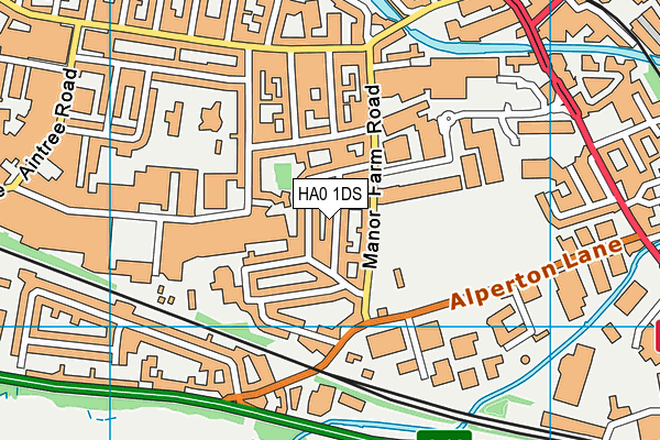 HA0 1DS map - OS VectorMap District (Ordnance Survey)