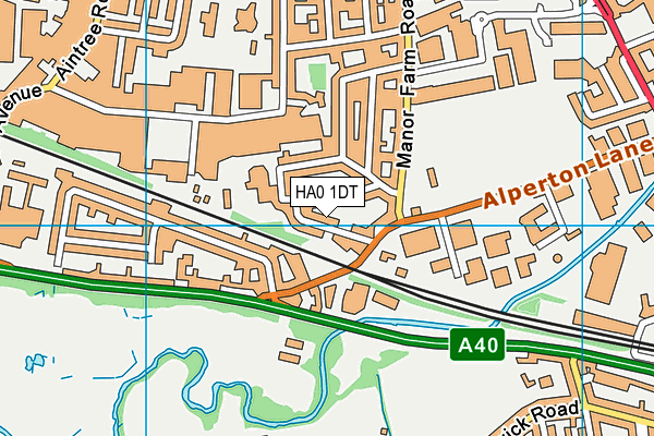 HA0 1DT map - OS VectorMap District (Ordnance Survey)