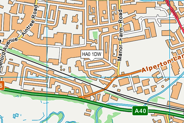 HA0 1DW map - OS VectorMap District (Ordnance Survey)