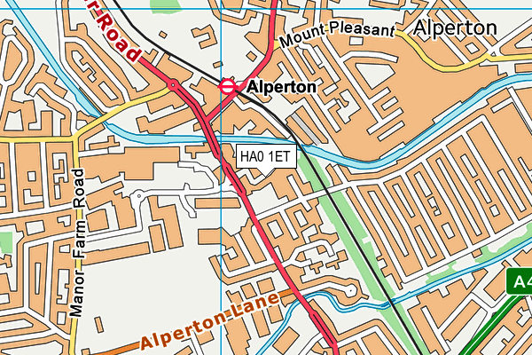 HA0 1ET map - OS VectorMap District (Ordnance Survey)