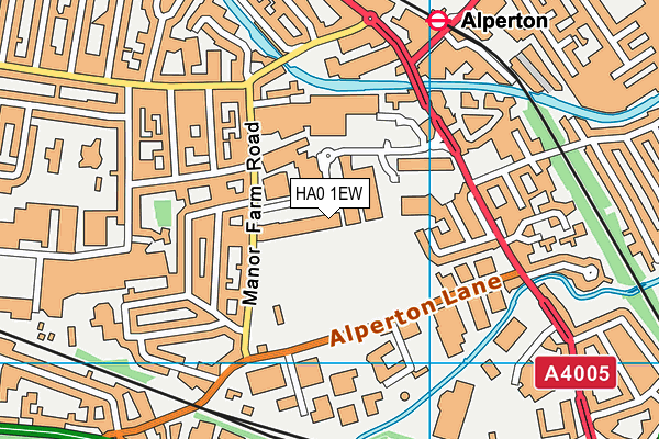 HA0 1EW map - OS VectorMap District (Ordnance Survey)