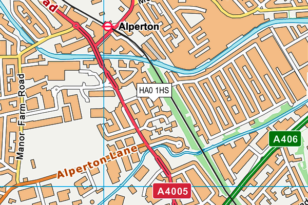 HA0 1HS map - OS VectorMap District (Ordnance Survey)