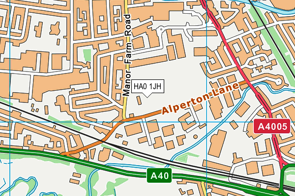Alperton Sports Ground map (HA0 1JH) - OS VectorMap District (Ordnance Survey)