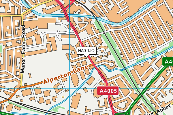 HA0 1JQ map - OS VectorMap District (Ordnance Survey)