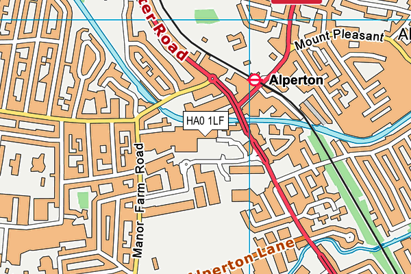 HA0 1LF map - OS VectorMap District (Ordnance Survey)