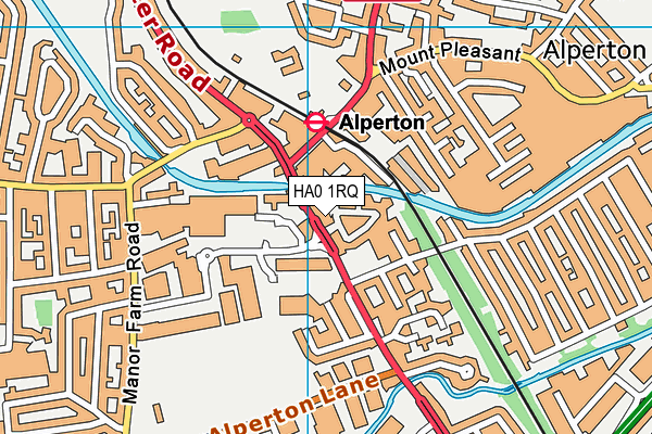 HA0 1RQ map - OS VectorMap District (Ordnance Survey)