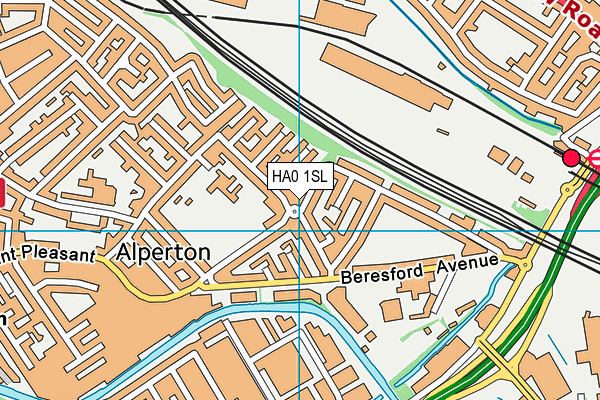 HA0 1SL map - OS VectorMap District (Ordnance Survey)
