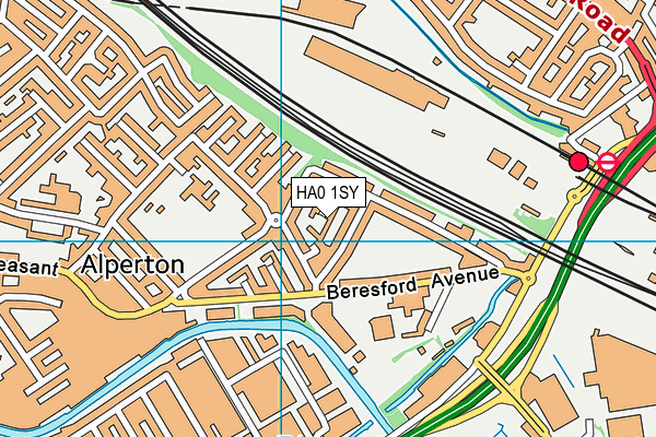HA0 1SY map - OS VectorMap District (Ordnance Survey)