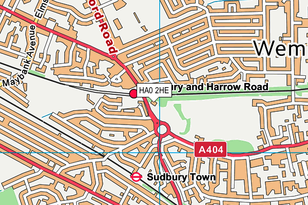 HA0 2HE map - OS VectorMap District (Ordnance Survey)